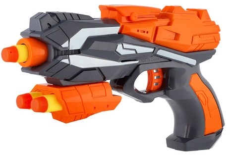 Pistola arancione per cartucce in schiuma plastica + 5 pz. cartucce arancioni