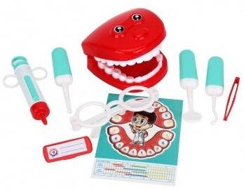 Set medico/dentista in plastica 9 pz