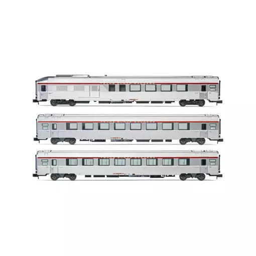 Set di 3 carrozze passeggeri TEE "Cisalpin" - Arnold HN4441 - N 1/160 - SNCF - Ep IV - 2R