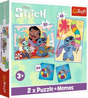 Trefl Set 3 in 1 Lilo&Stitch: Happy Day (2x puzzle + pexeo)