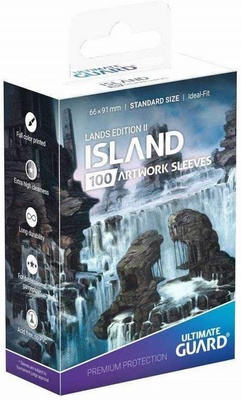 100 Sleeves Ultimate Guard ARTWORK SLEEVES LANDS EDITION II ISLAND Bustine Protettive Isola