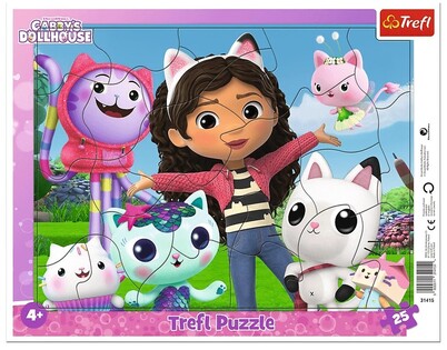 Trefl Puzzle 25 Cornice - Incontra Gabby / Universal Gabby's Dollhouse