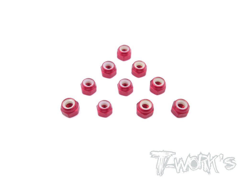 Dadi autobloccanti M3 ASS-3LN Aluminium Lock Nuts 3mm 10pcs.colori selezionabili,ASS-3LN Aluminium Lock Nuts 3mm 10pcs.-Red