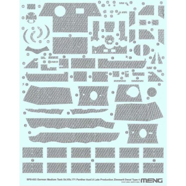 Meng - 1/35 Zimmerit-Deko D für Sd.Kfz. 171 Panther