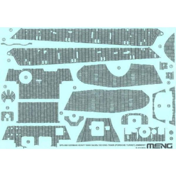 Meng - 1/35 Zimmerit Decal für Sd.Kfz. 182, Porsche Turm