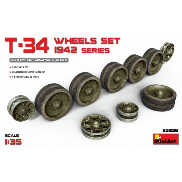 Miniart - T-34 Wheels Set. 1942 Series (Min35236)