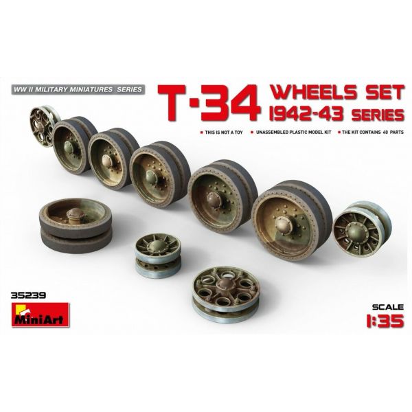 Miniart - T-34 Wheels Set. 1942-43 Series (Min35239)