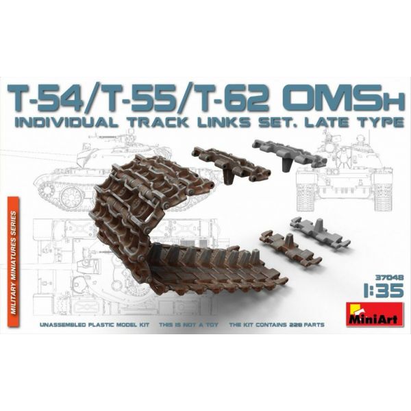 Miniart - T-54/t-55/t-62 Omsh Individual Track Links (Min37048)