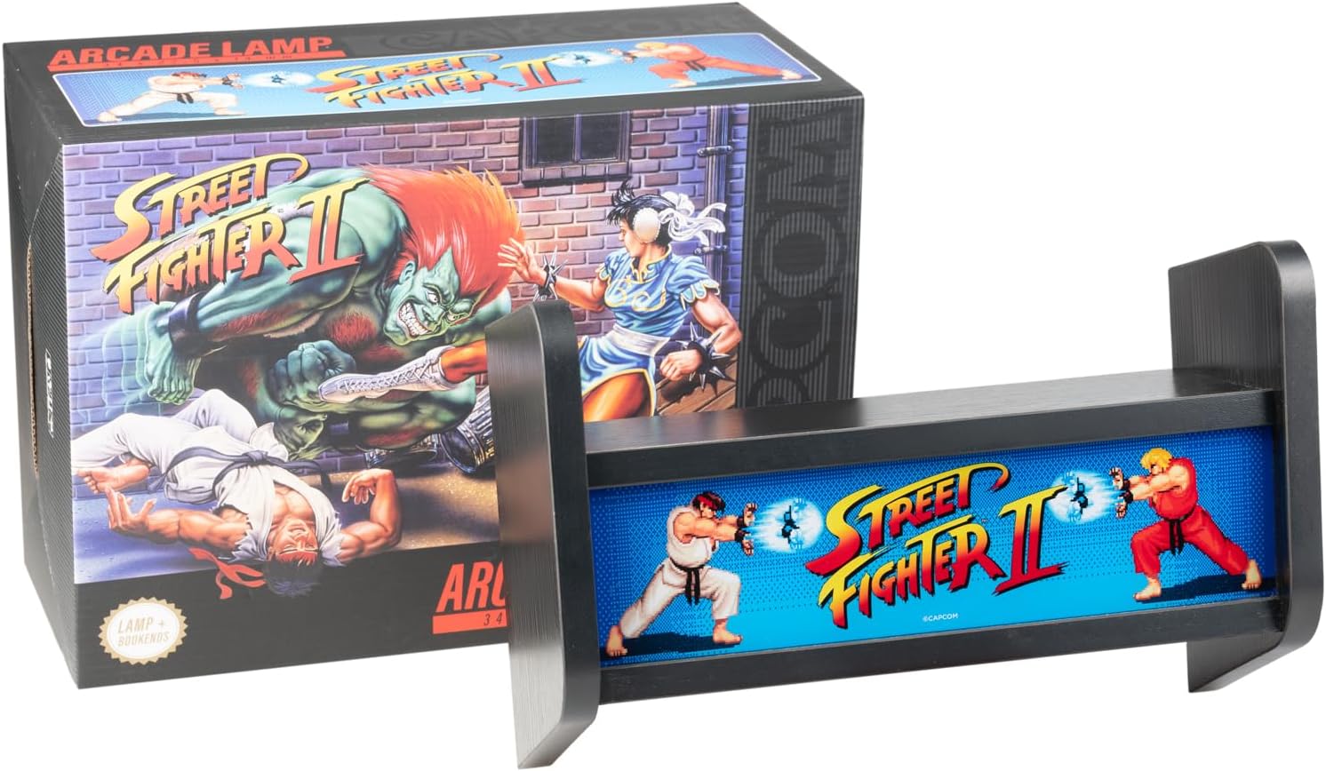 LAMPADA STREET FIGHTER + REGGILIBRI CON CAVO USB O BATTERIE