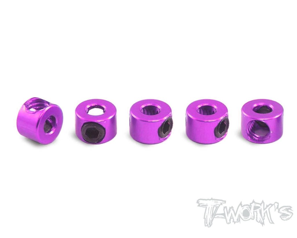 TA-041 Aluminum Anti-Roll Bar Collar 5 pcs  colori selezionabili, -Purple