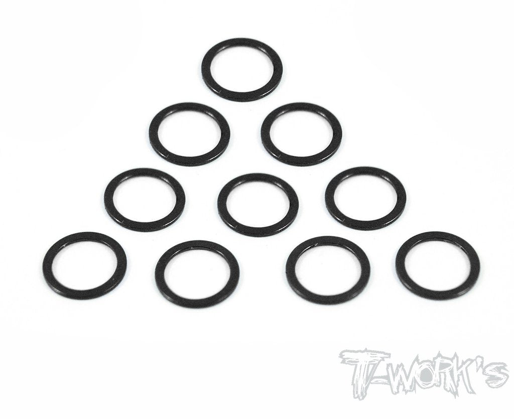 Spessori Aluminum 5mm Bore Washer 0.5mm 10pz colori selezionabili, TA-042 Aluminum 5mm Bore Washer 0.5mm 10pcs.-Black