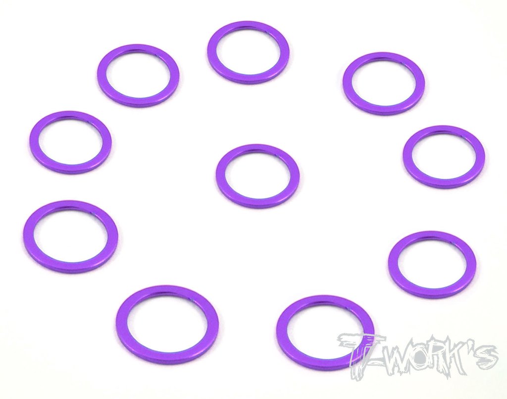 Spessori Aluminum 5mm Bore Washer 0.75mm 10pz colori selezionabili, TA-043 Aluminum 5mm Bore Washer 0.75mm 10pcs.-Purple
