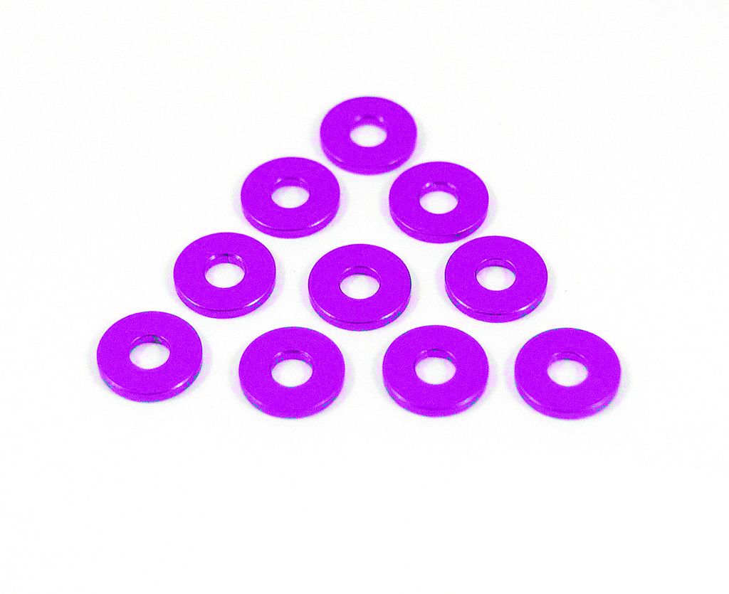 TA-053 Aluminum Shim 3X7.8X0.75mm 10pcs. colori selezionabili-Purple