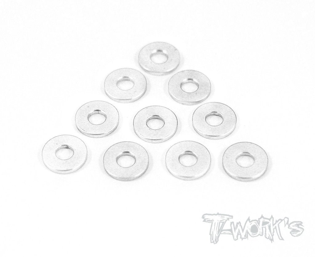 TA-052 Aluminum Shim 3X7.8X0.5mm 10pcs.. colori selezionabili-Silver
