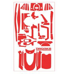 3D Graphite Sticker (For Sanwa M12)-Red