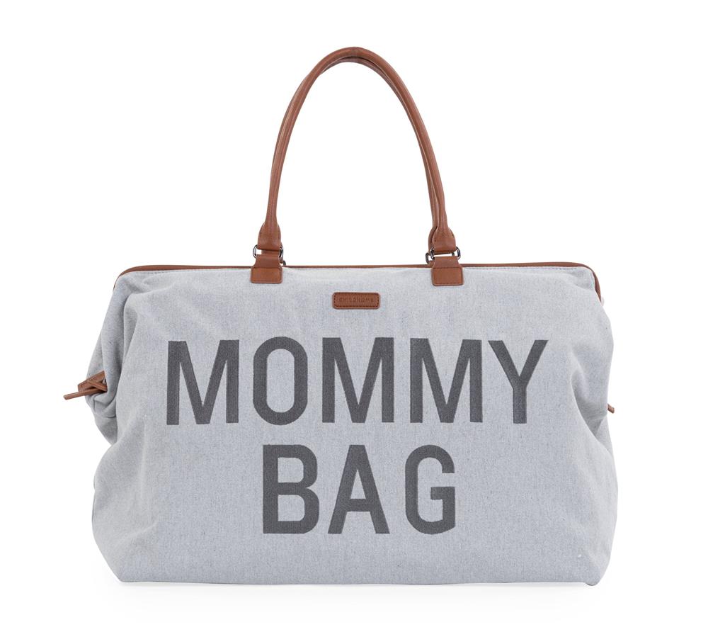 CHILDHOME MOMMY BAG BORSA PER IL CAMBIO - SIGNATURE - TELA GRIGIO NERO