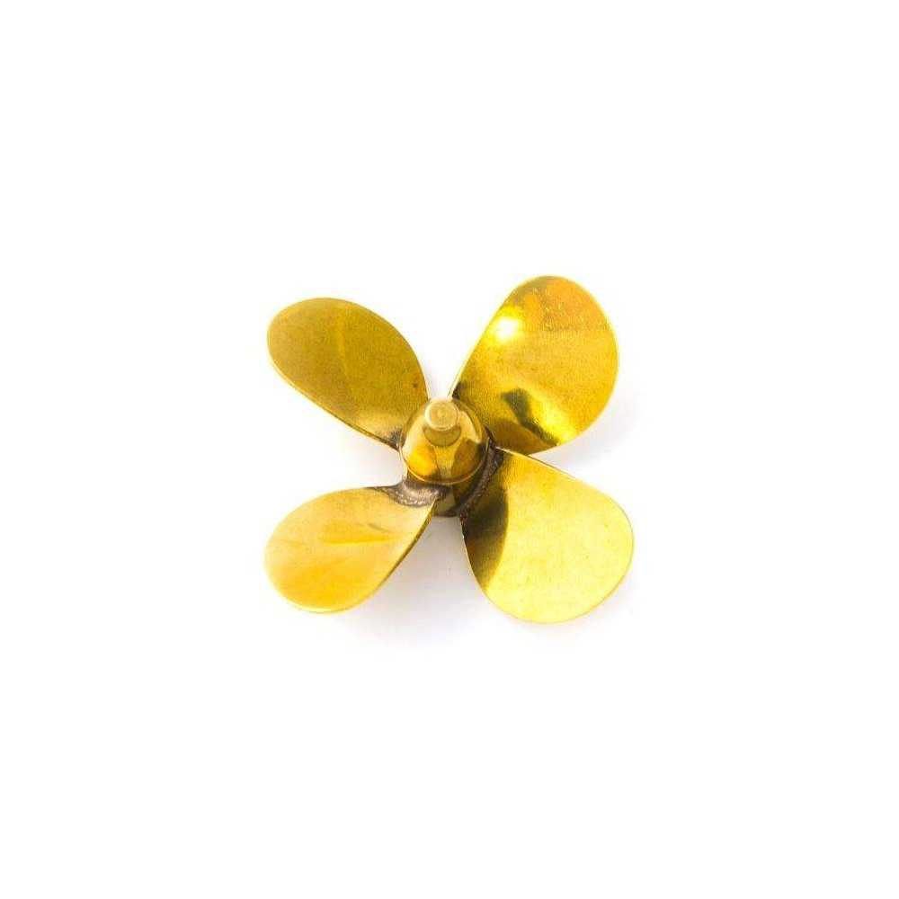 Aeronaut Elica marina in Ottone a quattro pale 20mm rotazione Oraria (destra) Filetto M4 (art. 716754)