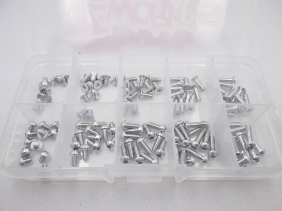 7075-T6 Silver Screw set 80pcs.(YokomoBD7) viti in alluminio