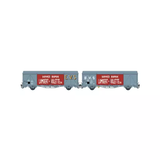 Set de 2 wagons SNAV toits hauts EVS Lambert & Valette - Trains160 16044 - N 1/160 - SNCF - Ep III - 2R