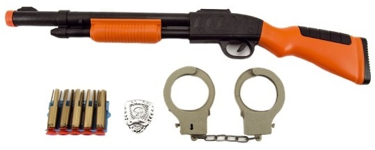 Fucile/fucile + manette + cartucce per ventose in plastica 50 cm