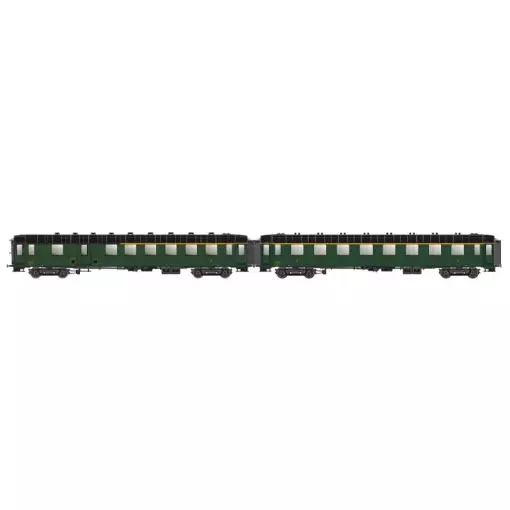 Set di 2 carrozze a pareti lisce OCEM A8myfi e A5Dmyi - Models World 40906 - HO 1/87 - SNCF - Ep III - 2R