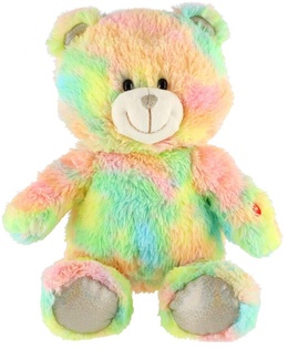 Peluche arcobaleno dell'orso Rojko con luci e suoni