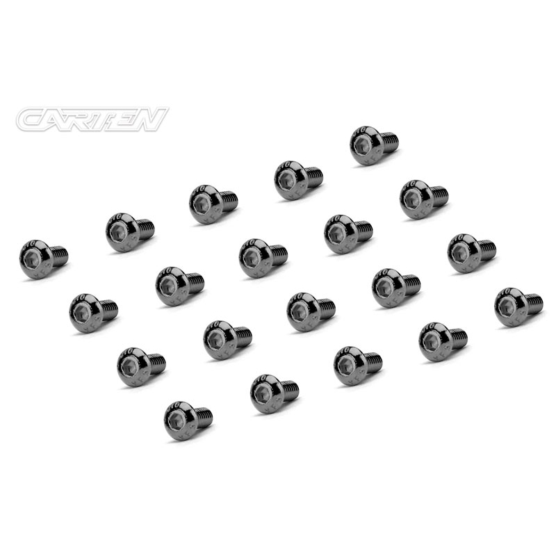 CARTEN Screw Set 12.9- BH M3x6(Black Nickel Coating) (20) Rounded head - [BBH0306]