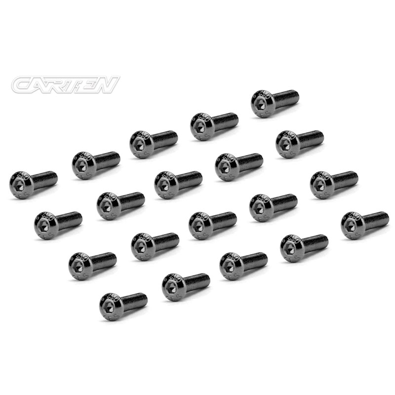 CARTEN Screw Set 12.9- BH M3x12(Black Nickel Coating) (20) Rounded head - [BBH0312]