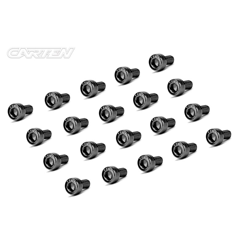 CARTEN Screw Set 12.9- CH M3x6(Black Nickel Coating) (20) Cylindrical head - [BCH0306]