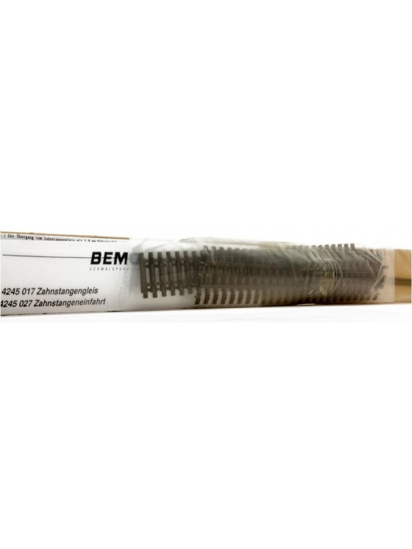 BEMO 4245027 Scala HOm Codice 70 Binario flessibile con cremagliera e controrotaie di invito lunga 1000 mm in kit