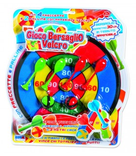 Bersaglio velcro 30 cm con 4 freccette e 2 palline