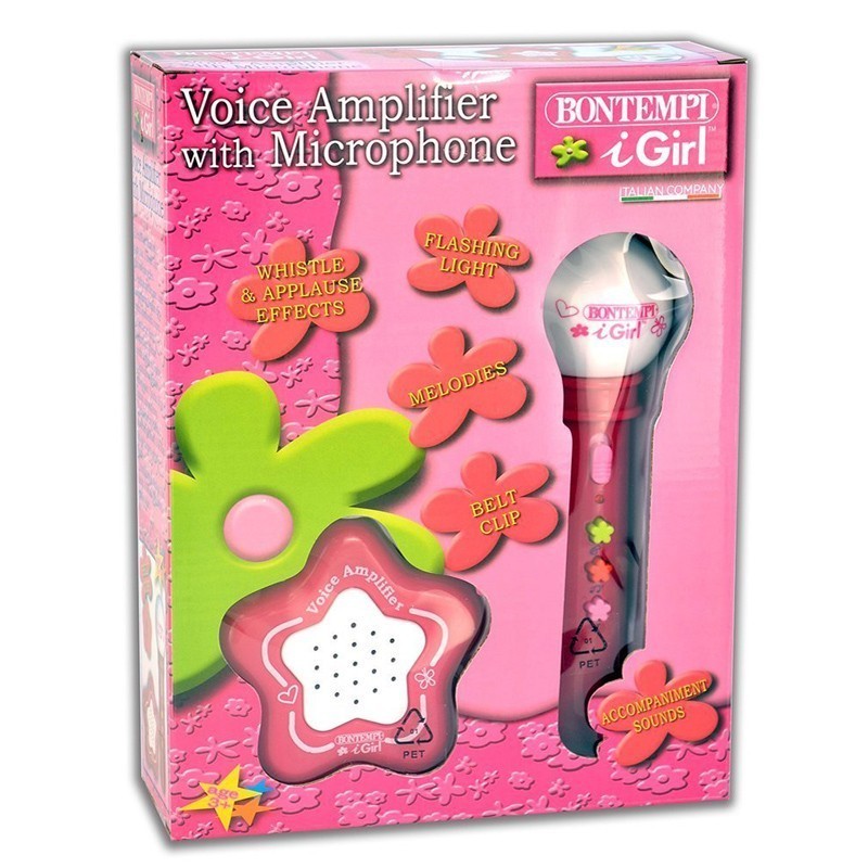 BONTEMPI - Microfono con Amplificatore Rosa - 424171