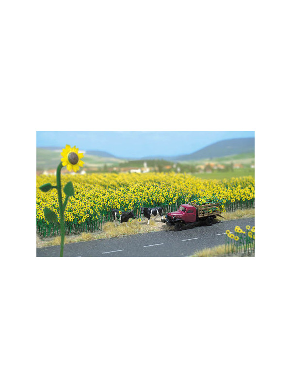 BUSCH 6003 Scala HO Confezione di 60 piante di girasoli con base