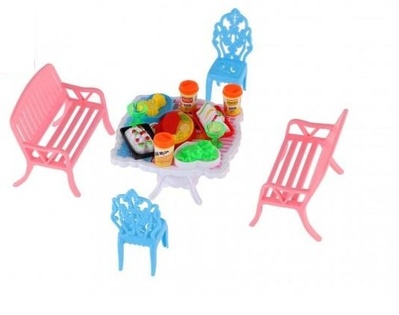 Nábytok pre bábiky plast 4 farby