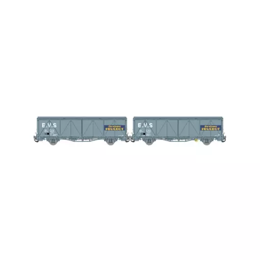 Set de 2 wagons SNAV toits hauts PEUGEOT - Trains160 16040 - N 1/160 - SNCF - Ep IV - 2R