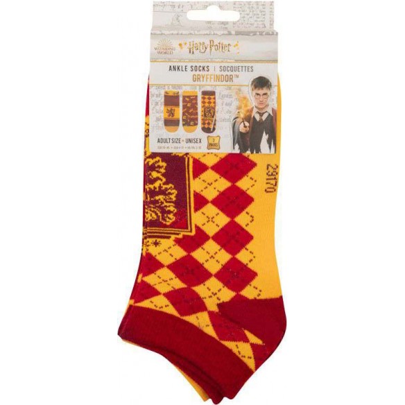 Calzini Corti - Harry Potter - Grifondoro (3 Paia, Misura 35 - 45)