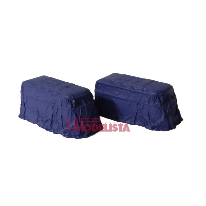 Carico di due furgoni VW con telone blu. MABAR 87013