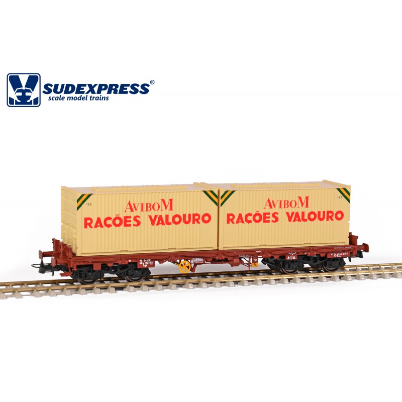 Carro CP Sgs, con contenitori "AVIBOM VALOURO". SUDEXPRESS S454016