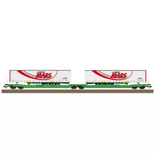 Coffret de wagons Sdggmrss - TRIX T24473 - CFL - HO 1/87 - EP. VI - 2R