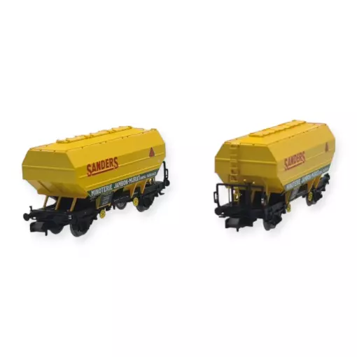 Set di 2 carri per cereali - REE Models NW308 - N 1/160 - SNCF - EP IV