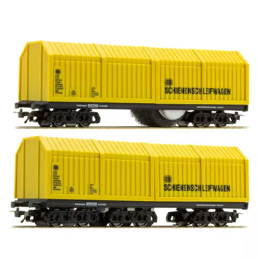 2 wagons nettoyeurs de voies - Lux Modellbau 9633 - HO 1/87 - 3R