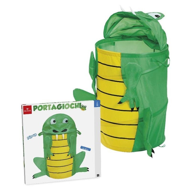 DAL NEGRO - Cesto Portagiochi Pop-Up Coccodrillo 43x80cm. - 53872
