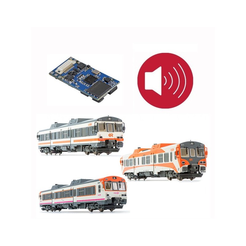 Decoder con suono per l'auto RENFE 596. ETM ER301/596_S