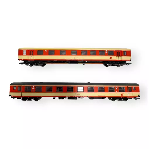Coffret de 2 voitures voyageurs du train "Arlberg-Express" - ROCO 6200079 - ÖBB - HO 1/87 - EP. IV - 2R