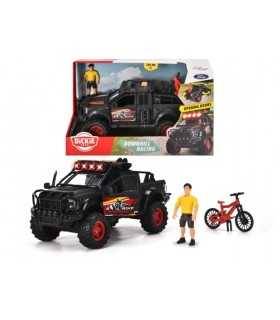 Dickie - Downhill Racing con Ford Raptor in scala 1:24 con portabici, parti apribili, luci e suoni,