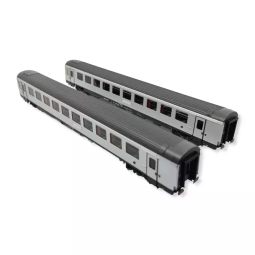 Set di 2 carrozze da crociera rivestite in VTU - Ls Models 40996 - HO 1/87 - SNCF - EP V