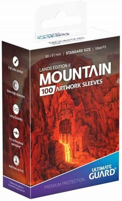100 Sleeves Ultimate Guard ARTWORK SLEEVES LANDS EDITION II MOUNTAIN Bustine Protettive Montagna