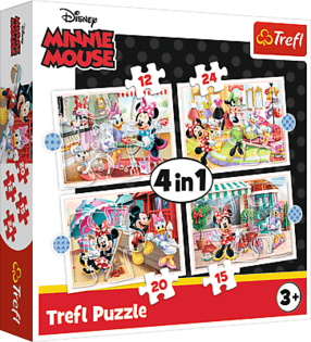 Trefl Puzzle 4 in 1 - Minnie con gli amici / Disney Minnie