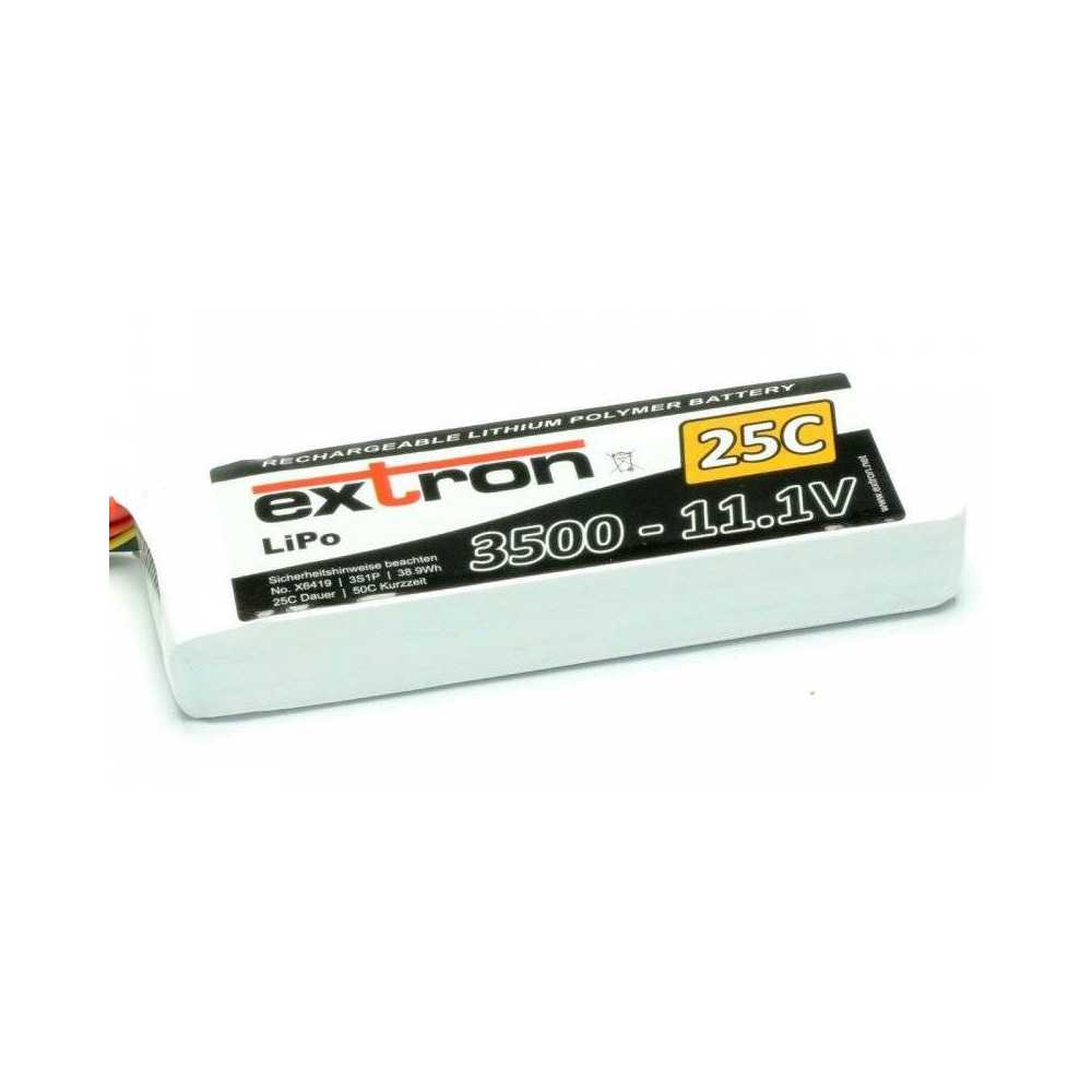 Extron Batteria Li-po X2 11,1V 3500mAh 25-50C connettore XT90 (art. X6419)