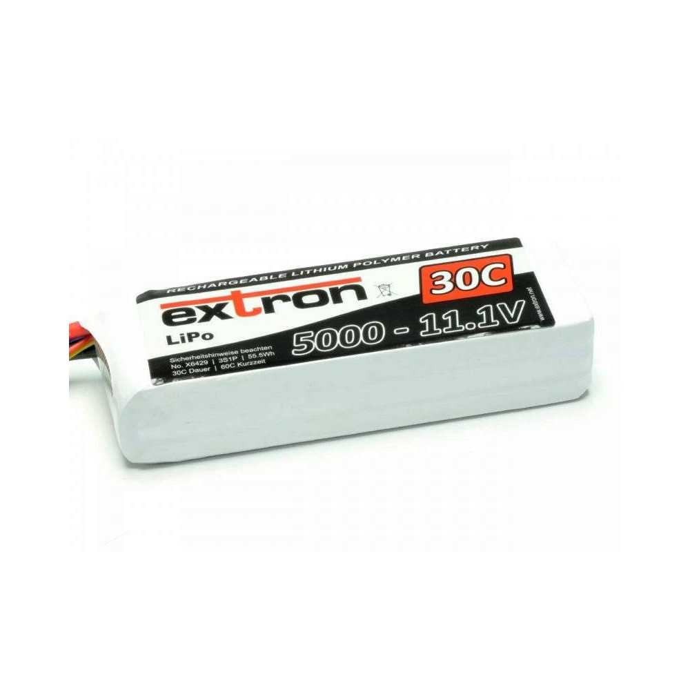 Extron Batteria Li-po X2 11,1V 5000mAh 30-60C connettore XT90 (art. X6429)